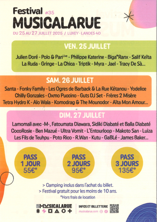 Musicalarue 2025 programme